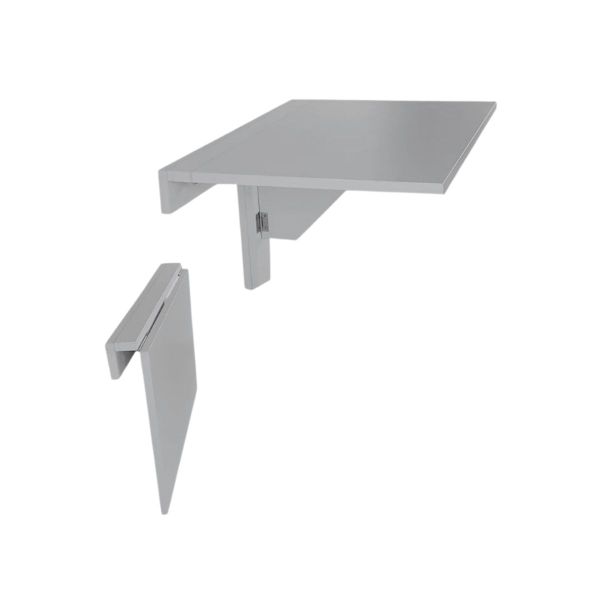 Wall Mounted Folding Drop-Leaf Table 57x37cm - Grey Whisper