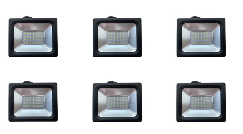 6 LED Flood Light-20W/6500K White Light.1600 lm.IP65 Waterproof