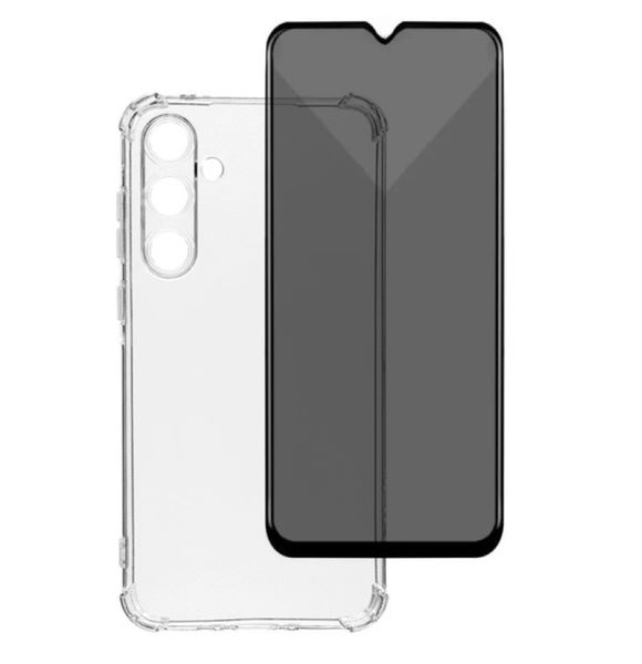 Cover Compatible with Samsung Galaxy A55 Cover + Privacy Glass Screen Protector