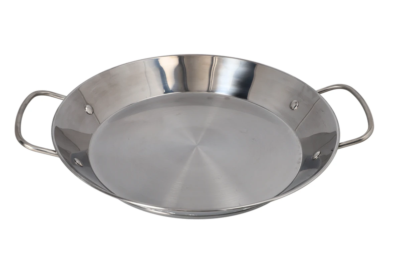 Paella Stainless Steel Seafood Pan - Portable, Multi-Use Skillet