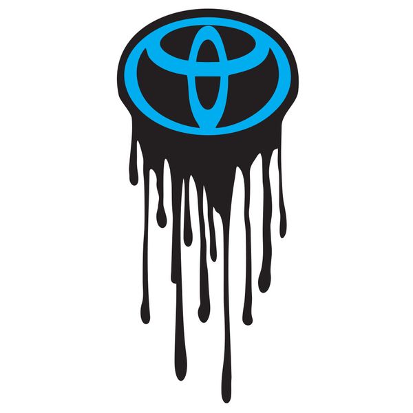 Replica Toyota Blue Drip Sticker (Small)