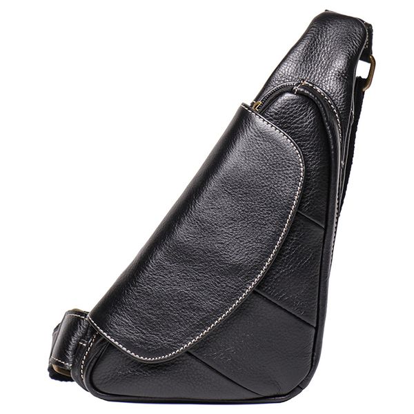 Men's Outdoor Casual Genuine Leather Sling Chest Bag