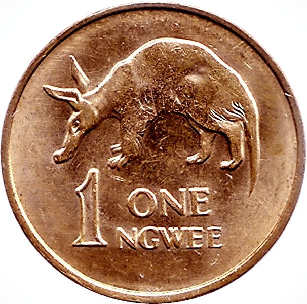 1968 Zambia 1 Ngwee Coin President Kenneth Kaunda
