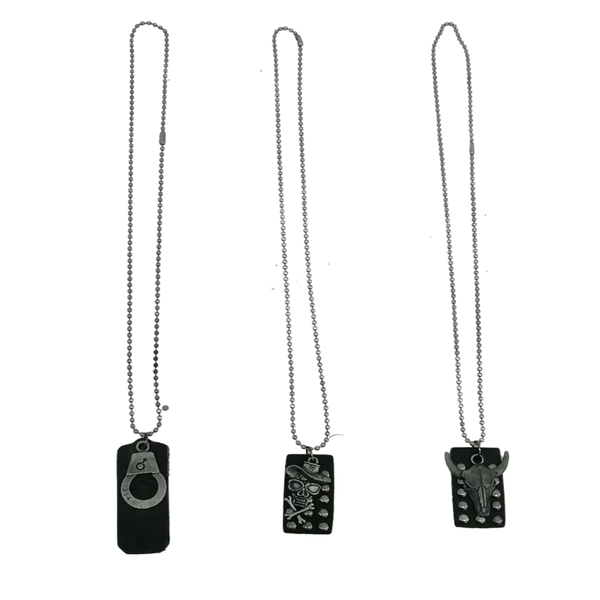 Metal Pendant Necklaces - Pack of 3