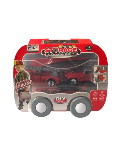 Portable Fire Station Car Suitcase Toy