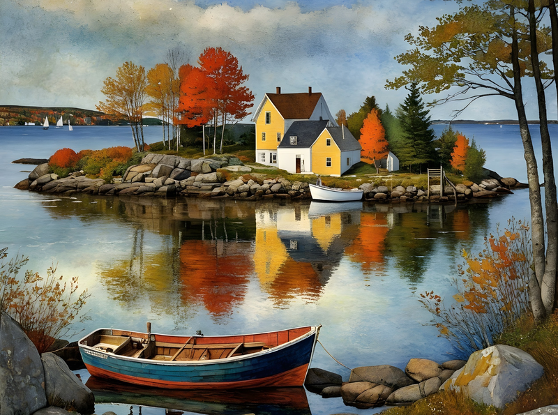 Canvas Wall Art Decor - A Little Island