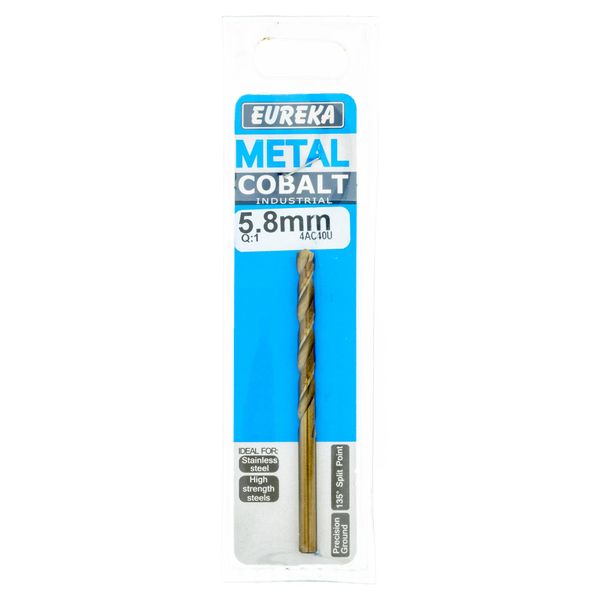 EUREKA DRILL BITS Cobalt 5.8mm Q:1 for Metal 4AC40U