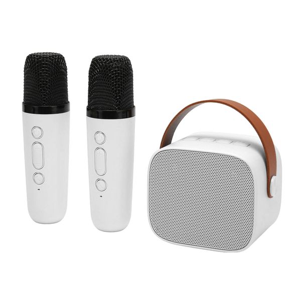 Karaoke Machine, 2 Mics, White