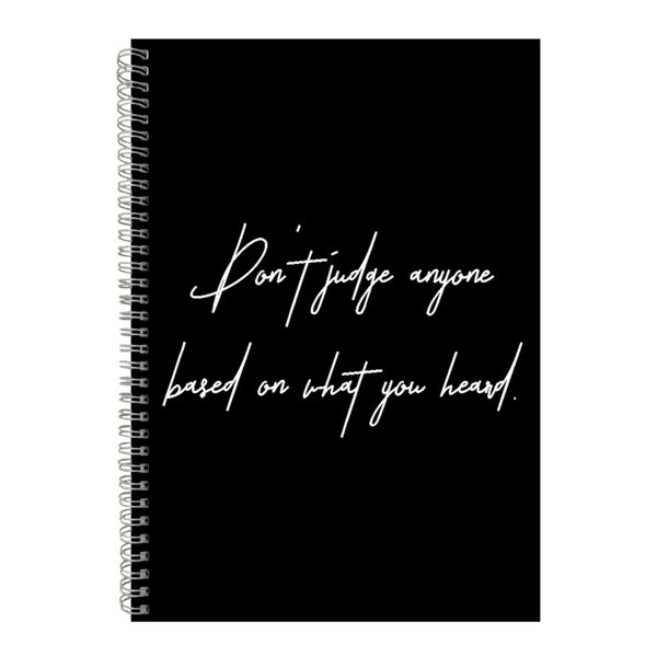 Heard A4 Notebook Spiral Lined Motivational Saying Graphic Notepad Gift 187