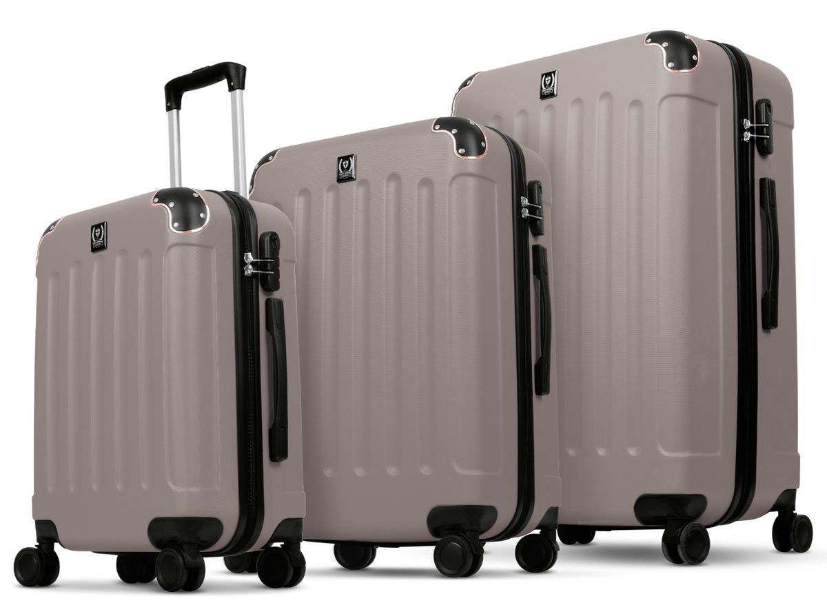 Swiss Hufeisen 3-Piece Hardshell Luggage Set with Lock & 360 Wheels