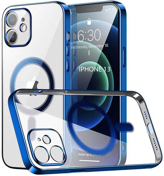 Iphone 13 Magsafe soft TPU clear side color case