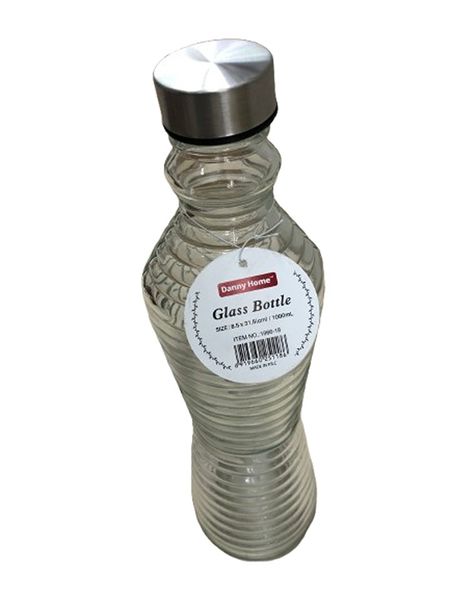 Reusable Leak Proof Glass Bottle 1L