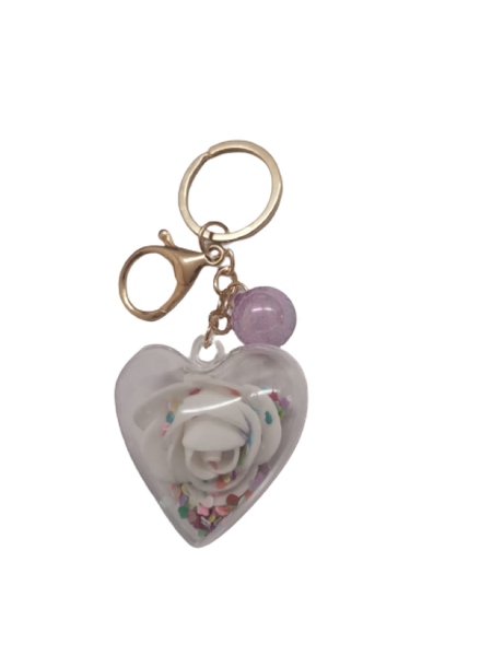 Flower Heart Key Ring/ Key Chain Gift Present | Shop Today. Get it ...