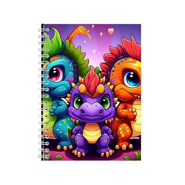 Chibi Cartoon Dinosaurs Children Notebook Gift Idea Notepad Pad 81