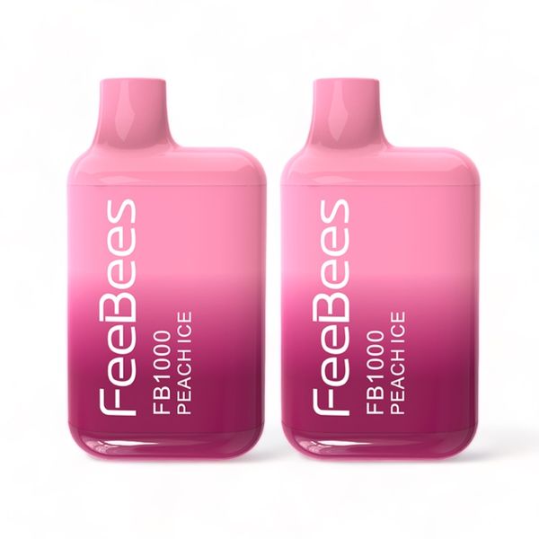 FeeBees Disposable 1000Puffs Vape Bar 30mg - Peach Ice 2 Pack