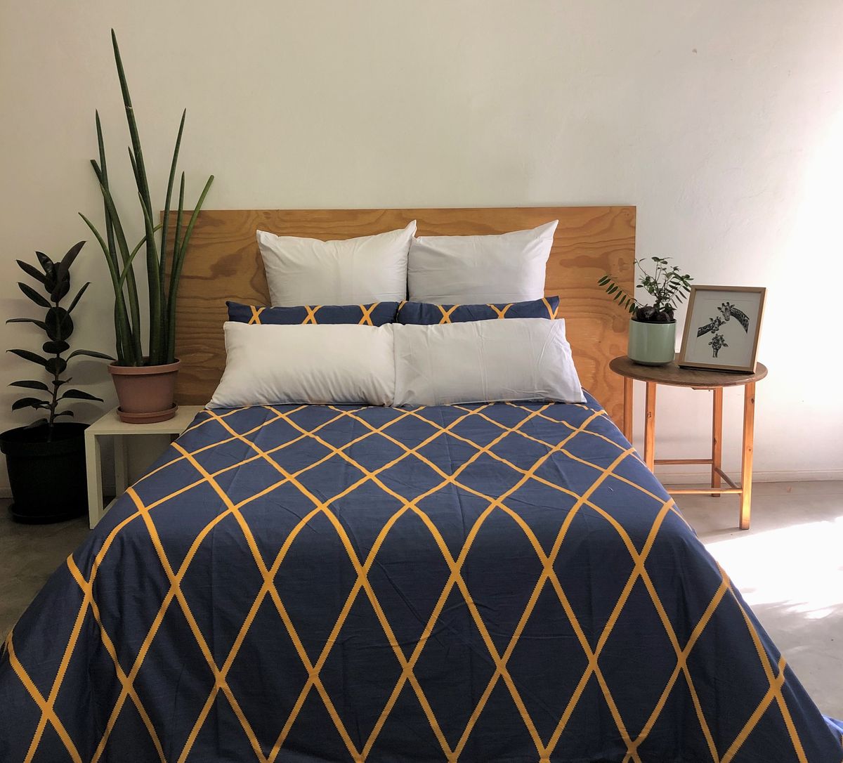 Whiteheads Navy Geo printed 100 cotton Duvet Cover set Shop Today