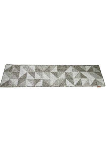 Brown-White Polypropylene Rectangular Bath Mat