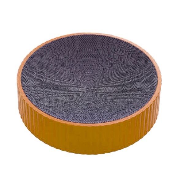 Bowl-Shaped Cat Scratcher Corrugated Cardboard Bed Blue