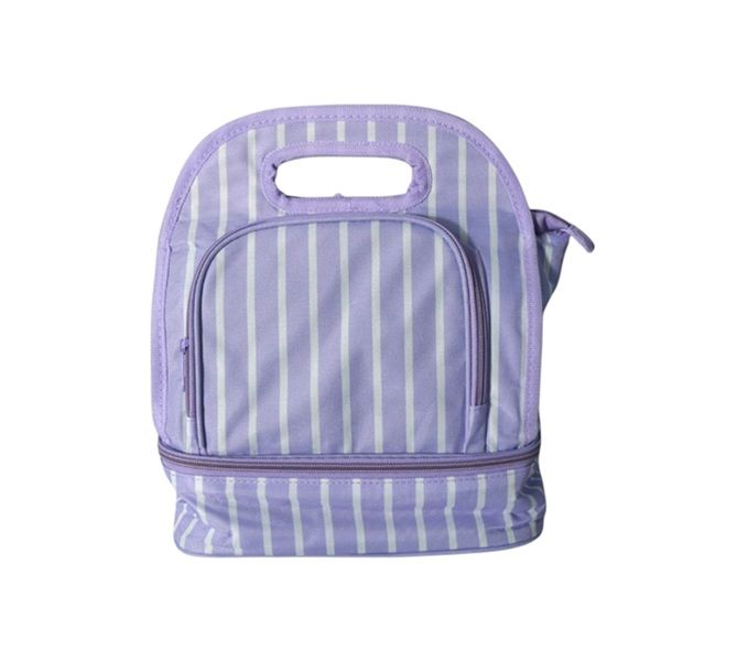 Striped Polyester Cooler Bag - Size: 25X16X31CM