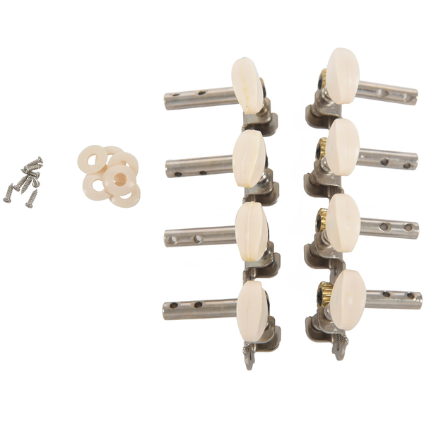 Machines Tuners Pegs Tuning Key With White Pearl Knobs 4L+4R for Mandolin