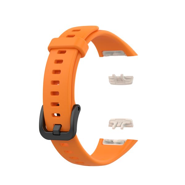 Silicone Strap Compatible with Huawei Band 6 and Honor Band 6 - Orange