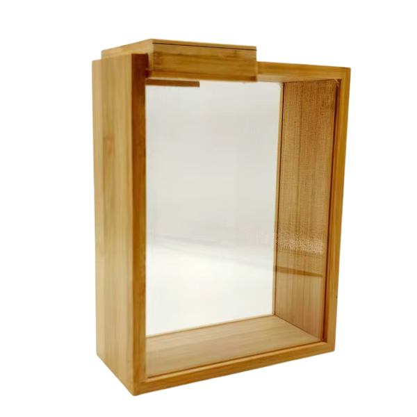 Food Storage Bamboo-Glass Cereal Rice Pasta Snacks Organiser Container Jar