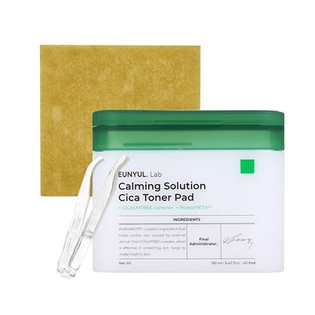 EUNYUL. Lab Calming Solution Cica Toner Pad - 60 Pads, Korean Skincare Image