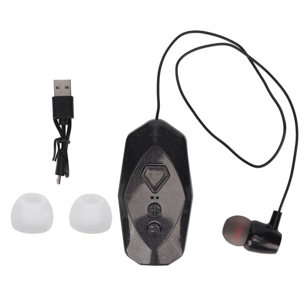 Clip-On Wireless Single-Ear Bluetooth Earpiece with Long Battery Life &amp; Power Display for Office Business