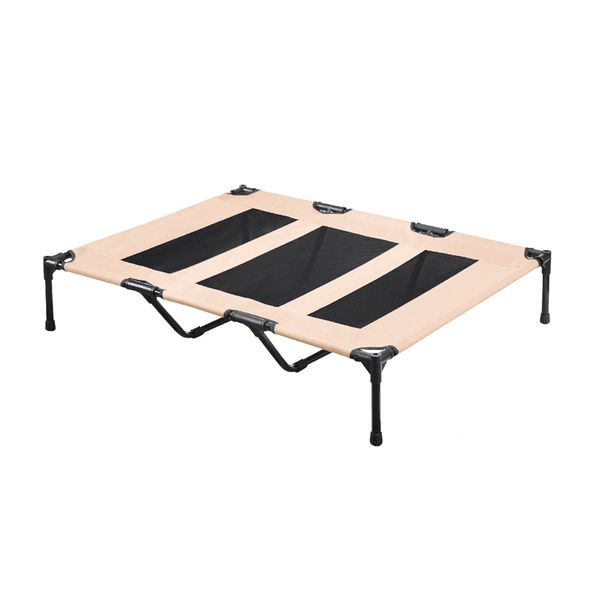 Large Vent Elevated Dog Bed Portable Pet Cot with Washable Breathable Mesh