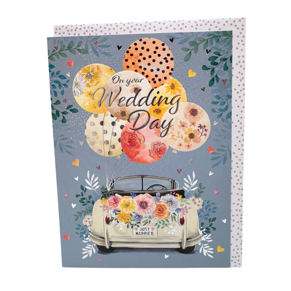 Wedding card - Just Married Car