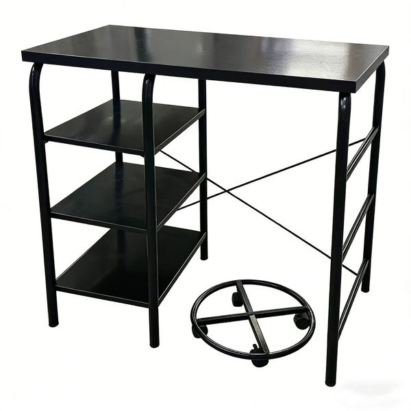 Kitchen Workbench Metal Storage Rack with Gas Cylinder Base for Stovetops