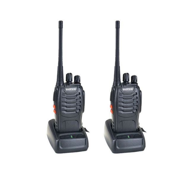 Professional Portable Two-Way Radio with earpiece - UHF 400-470MHz- Set of 2