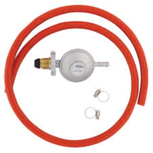 Bullnose Gas Regulator With Hose &amp; Clamps 2m 25/009/2P