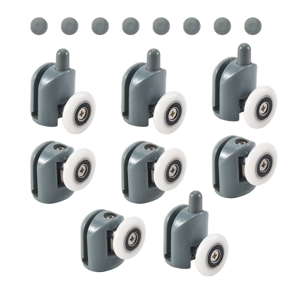 8 X Shower Door Rollers (4 Top Rollers and 4 Bottom Rollers with the Screw)