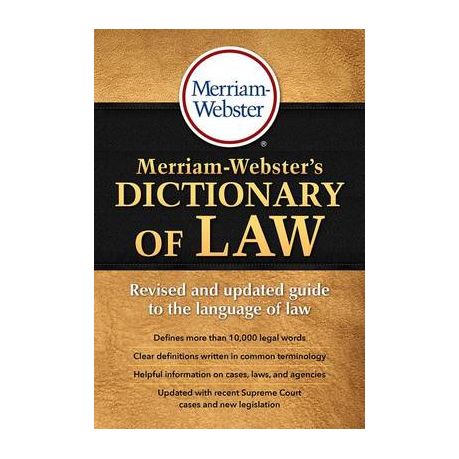 Merriam Webster S Dictionary Of Law Buy Online In South Africa Takealot Com