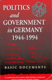 Politics and Government in Germany, 1944-1994: Basic Documents | Shop ...