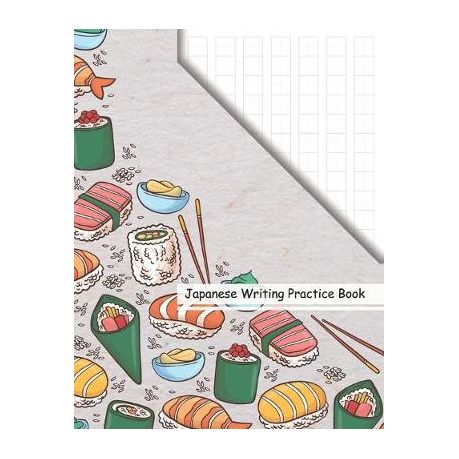 japanese writing practice book kawaii sushi anime genkouyoushi paper  notebook to practise writing japanese kanji characters and kana scripts  workbook