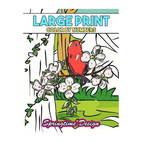 Download Large Print Adult Coloring Book Color By Number Springtime Designs Buy Online In South Africa Takealot Com