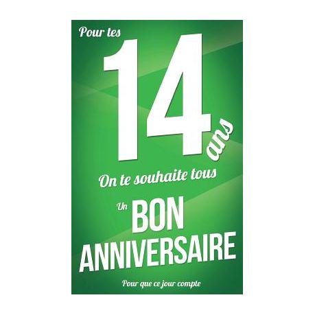 Bon Anniversaire 14 Ans Livre D Or Taille M Buy Online In South Africa Takealot Com