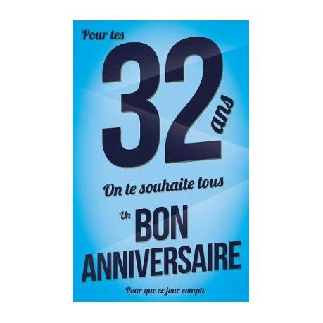 Bon Anniversaire 32 Ans Livre Carte Buy Online In South Africa Takealot Com