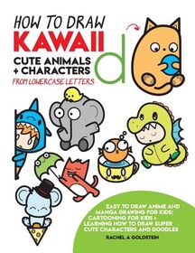 How to Draw Kawaii Cute Animals + Characters from Lowercase Letters ...