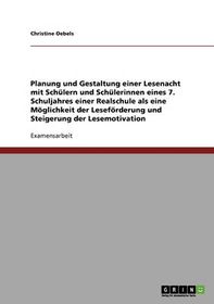 Planung Und Gestaltung Einer Lesenacht Mit Sch Lern Und Sch Lerinnen ...