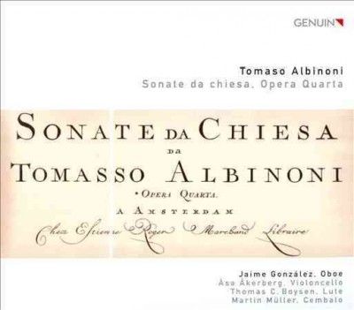 Tomaso Albinoni: Sonate Da Chiesa, Opera Quarta (CD / Album)