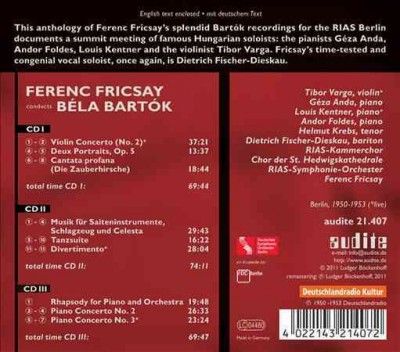 Deutsches Symphonie - - Bartok: Ferenc Fricsay Conducts Bela B (CD)
