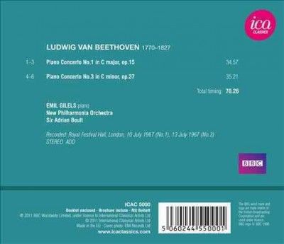 Beethoven: Piano Concertos Nos. 1 &amp; 3 (CD / Album)