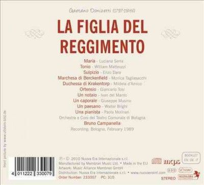 Orchestra E Coro Del - Donizetti: La Figlia Del Reggimento (CD)