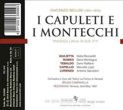 Orchestra E Coro Del - Bellini: I Capuleti E I Montecchi (CD)