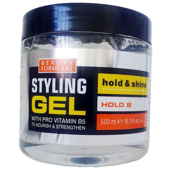 Beauty Formulas Styling Gel with Vit B5 Hold &amp; Shine 500ml
