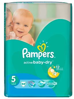 Pampers Baby Dry Size 5 Nappies 44 Pack