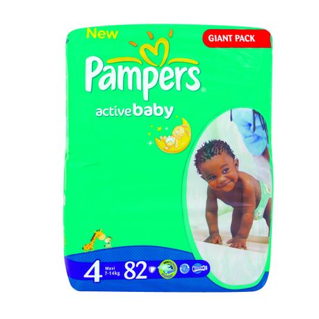 Pampers Active baby-dry Maxi 4 (9 - 14 kg) Nappies 66 pk | Woolworths.co.za